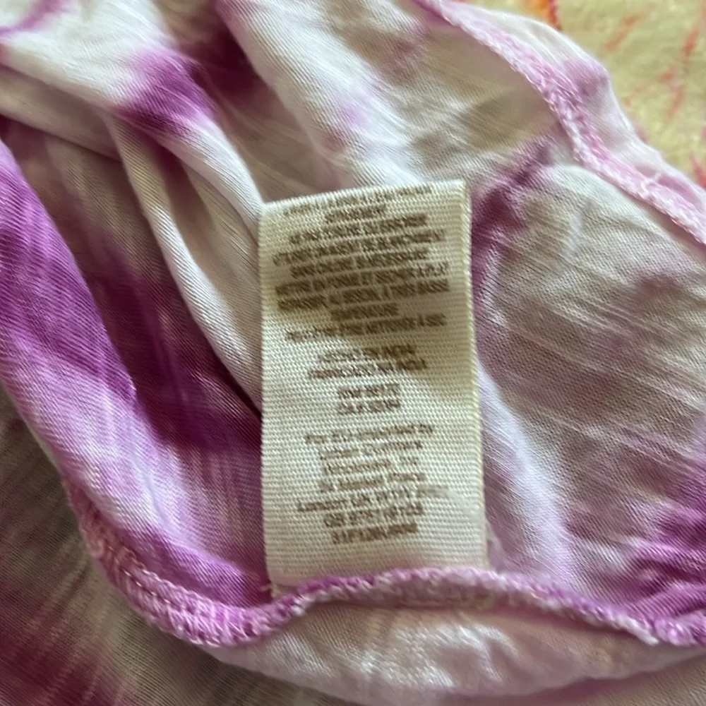 Free People Summer Nights Pink Tie Dye Embellished Tunic - Size Large